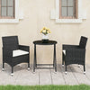 3-Delige Bistroset Poly Rattan En Gehard Glas
