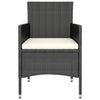 5-Delige Bistroset Poly Rattan En Gehard Glas