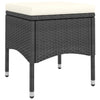 5-Delige Bistroset Poly Rattan En Gehard Glas