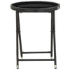 5-Delige Bistroset Poly Rattan En Gehard Glas