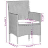 5-Delige Bistroset Poly Rattan En Gehard Glas