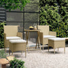 5-Delige Bistroset Poly Rattan En Gehard Glas