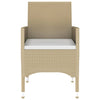 5-Delige Tuinset Poly Rattan En Gehard Glas