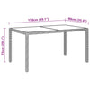 5-Delige Tuinset Poly Rattan En Gehard Glas
