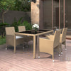 5-Delige Tuinset Poly Rattan En Gehard Glas