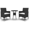 3-Delige Tuinset Poly Rattan