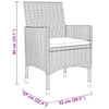 3-Delige Tuinset Poly Rattan
