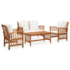 4-Delige Loungeset Massief Acaciahout