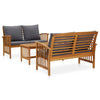 3-Delige Loungeset Massief Acaciahout