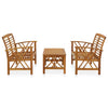 3-Delige Loungeset Massief Acaciahout