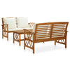 3-Delige Loungeset Massief Acaciahout