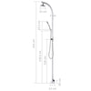 Buitendouche 215 Cm Aluminium Zwart