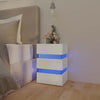 326846Nachtkastje Led 45X35X67 Cm Bewerkt Hout