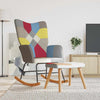 Schommelstoel Met Voetenbank Patchwork Stof