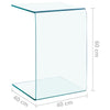 Bijzettafel 40X40X60 Cm Gehard Glas