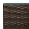 Bijzettafel Met Glazen Blad 35X35X52 Cm Poly Rattan
