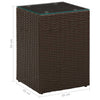 Bijzettafel Met Glazen Blad 35X35X52 Cm Poly Rattan