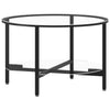 Salontafel 70 Cm Gehard Glas Zwart En Transparant