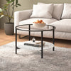 Salontafel 70 Cm Gehard Glas Zwart En Transparant