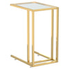 Computer Bijzettafel 50X35X65 Cm Gehard Glas