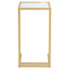 Computer Bijzettafel 50X35X65 Cm Gehard Glas