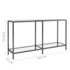 Wandtafel 140X35X75,5 Cm Gehard Glas Transparant