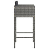 Barkrukken 4 St Met Kussens Poly Rattan Grijs