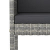 Barkrukken 4 St Met Kussens Poly Rattan Grijs