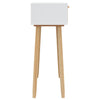 Wandtafel 80X30X75 Cm Massief Grenenhout En Natuurlijk Rattan