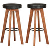 Barstoelen Echt Leer En Massief Acaciahout