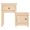 Nachtkastje 79,5X38X65,5 Cm Massief Grenenhout