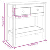 Wandtafel 75X35X Massief Grenenhout