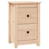 Nachtkastje 40X35X61,5 Cm Massief Grenenhout