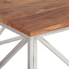 Salontafel Roestvrij Staal En Massief Acacia