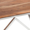 Salontafel Roestvrij Staal En Massief Acacia