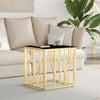Salontafel Roestvrij Staal En Massief Acacia