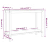 Wandtafel 110X40X80 Cm Massief Grenenhout
