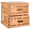 Nachtkastjes 34X34X34 Cm Massief Walnotenhout