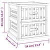 Nachtkastjes 34X34X34 Cm Massief Walnotenhout