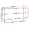 Wandtafel 150X29X75 Cm Bewerkt Hout