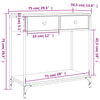 Wandtafel 75X34,5X Bewerkt Hout Kleurig