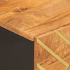 Salontafel 80X50X40 Cm Massief Mangohout Bruin En Zwart Zwart