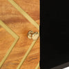 Salontafel 80X50X40 Cm Massief Mangohout Bruin En Zwart Zwart
