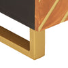 Salontafel 80X50X40 Cm Massief Mangohout Bruin En Zwart Zwart