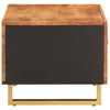 Salontafel 80X50X40 Cm Massief Mangohout Bruin En Zwart Taupe