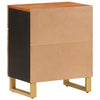 Nachtkastje 50X33X60 Cm Massief Mangohout Bruin En Zwart Lichtgrijs