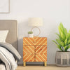 Nachtkastje 50X33X60 Cm Massief Mangohout Bruin En Zwart Lichtgrijs