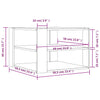 Salontafel 59,5X59,5X40 Cm Bewerkt Hout Kleurig