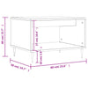 Salontafel 60X50X40 Cm Bewerkt Hout