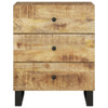 Nachtkastje 50X33X62 Cm Massief Mangohout En Bewerkt Hout